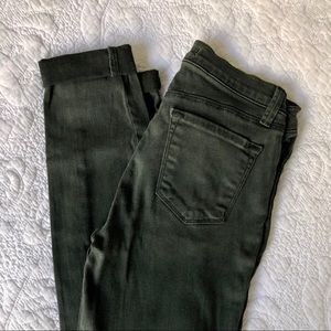J Brand dark green skinny jeans